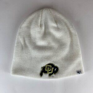 Colorado Buffaloes NCAA White 47 Brand Knit Beanie Cap